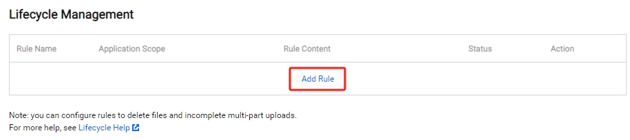 Setting the Bucket Lifecycle - Cloud Object Storage - Documentation Center